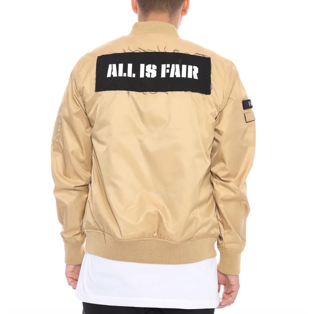 FAIRPLAY BRAEDEN BOMBER JACKET BEIGE "NWT"